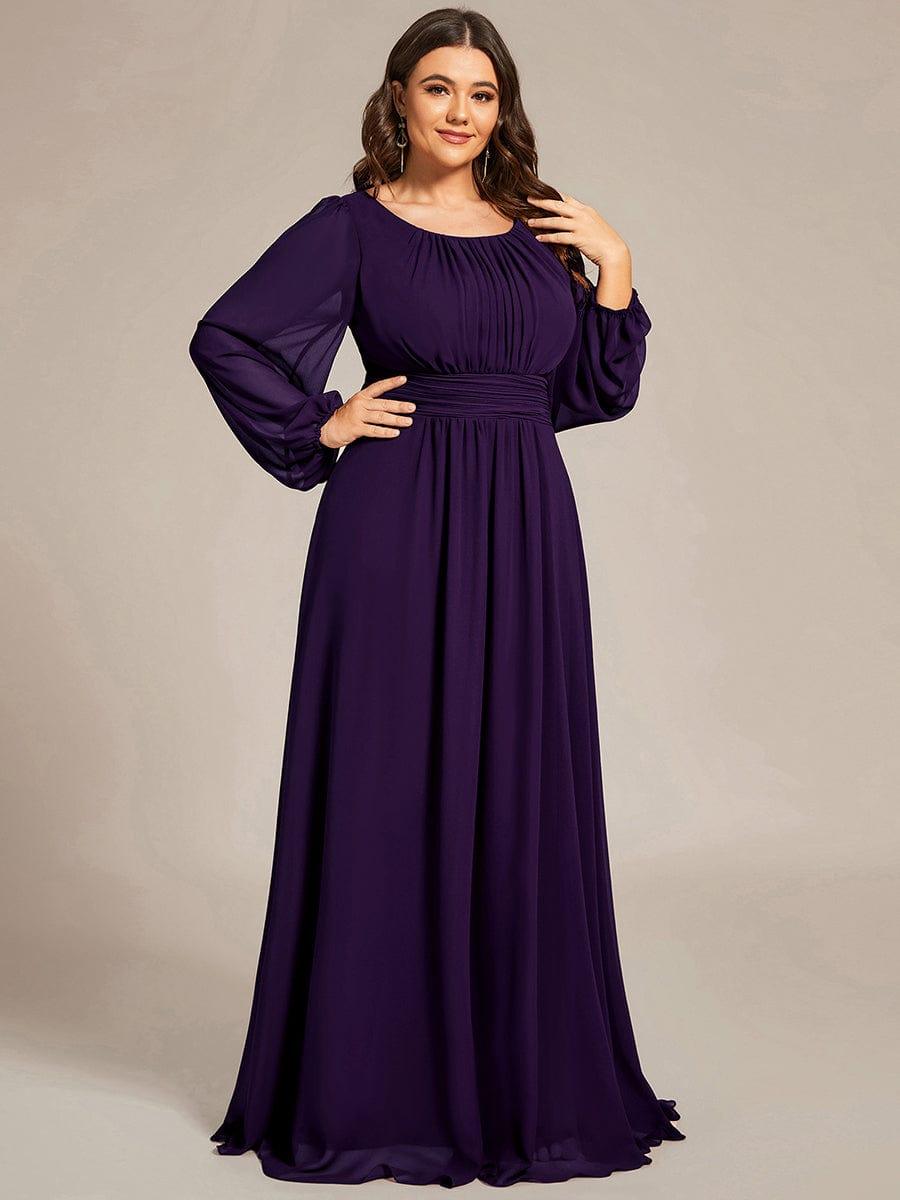 ever CELESTE|Chiffon Long Sleeve Floor Length Mother of The Bride Dress