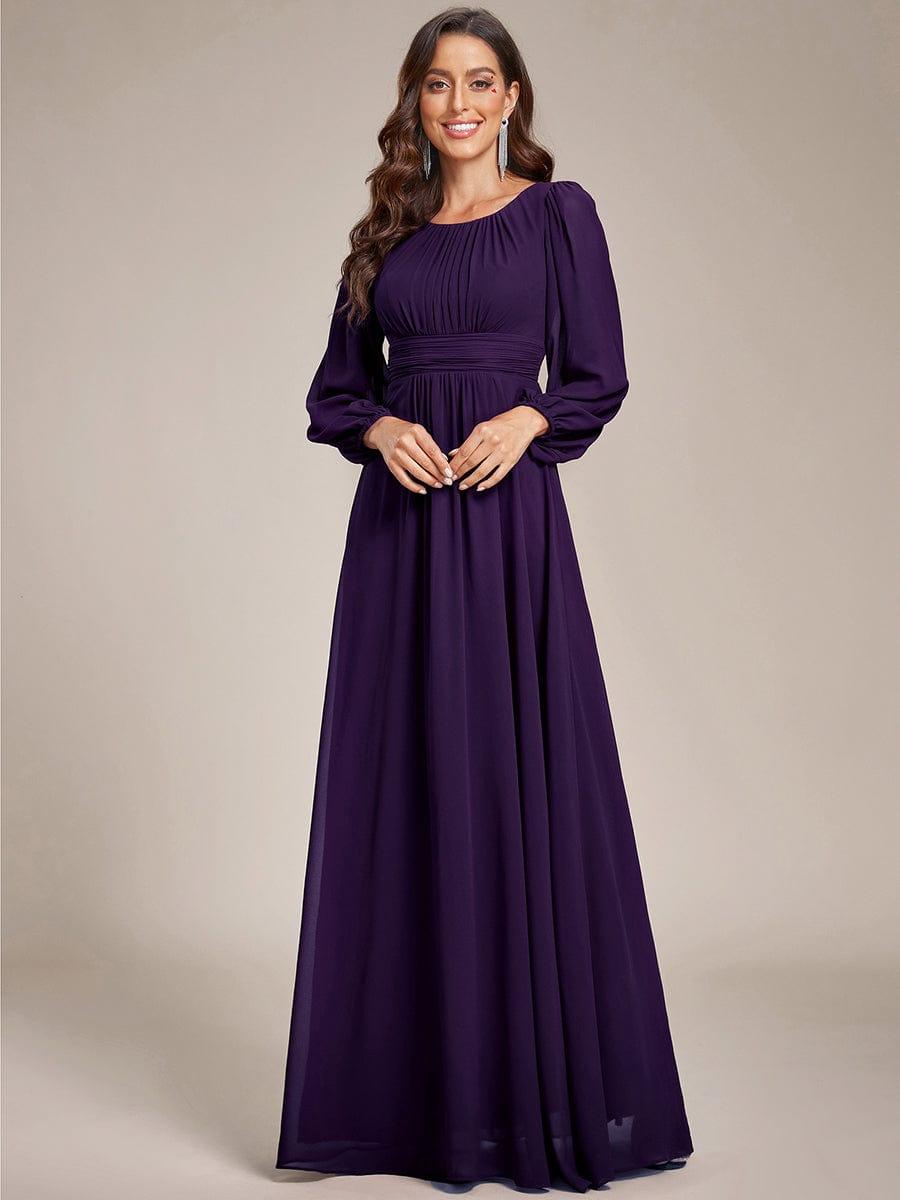 ever CELESTE|Chiffon Long Sleeve Floor Length Mother of The Bride Dress