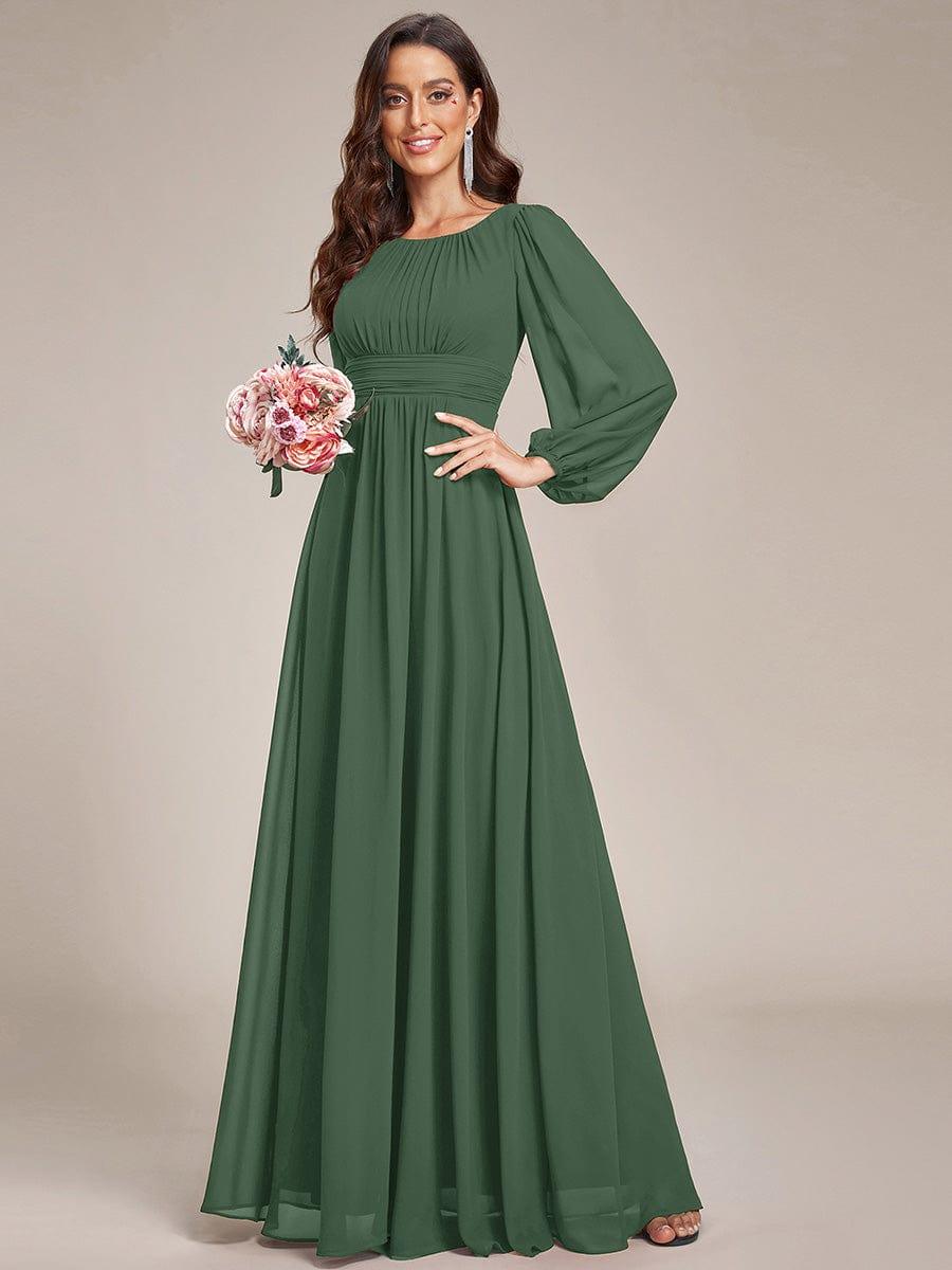 ever CELESTE|Chiffon Long Sleeve Floor Length Mother of The Bride Dress