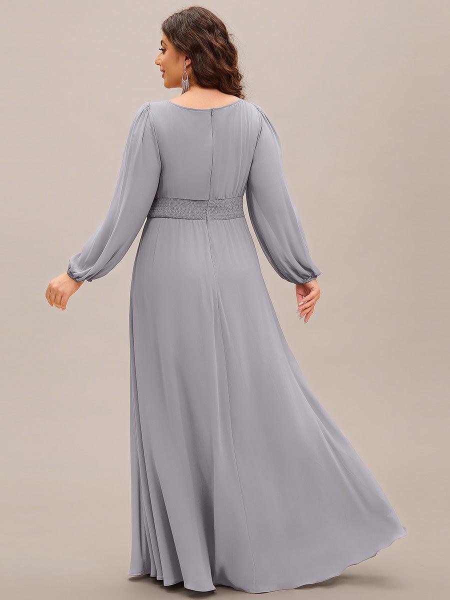 ever CELESTE|Chiffon Long Sleeve Floor Length Mother of The Bride Dress