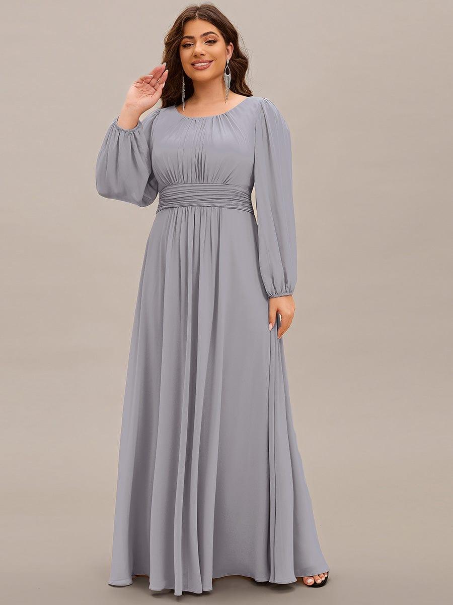 ever CELESTE|Chiffon Long Sleeve Floor Length Mother of The Bride Dress