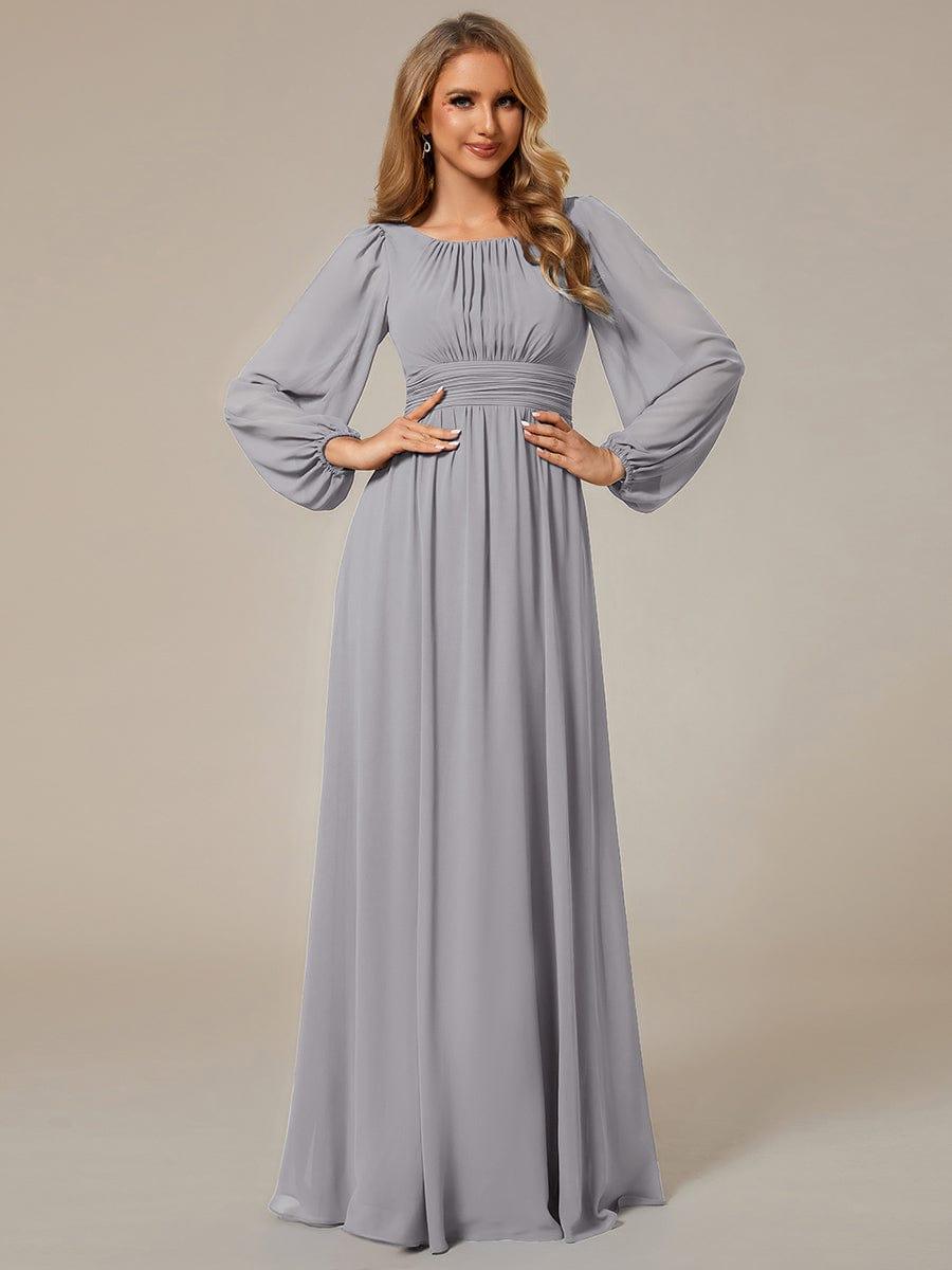 ever CELESTE|Chiffon Long Sleeve Floor Length Mother of The Bride Dress
