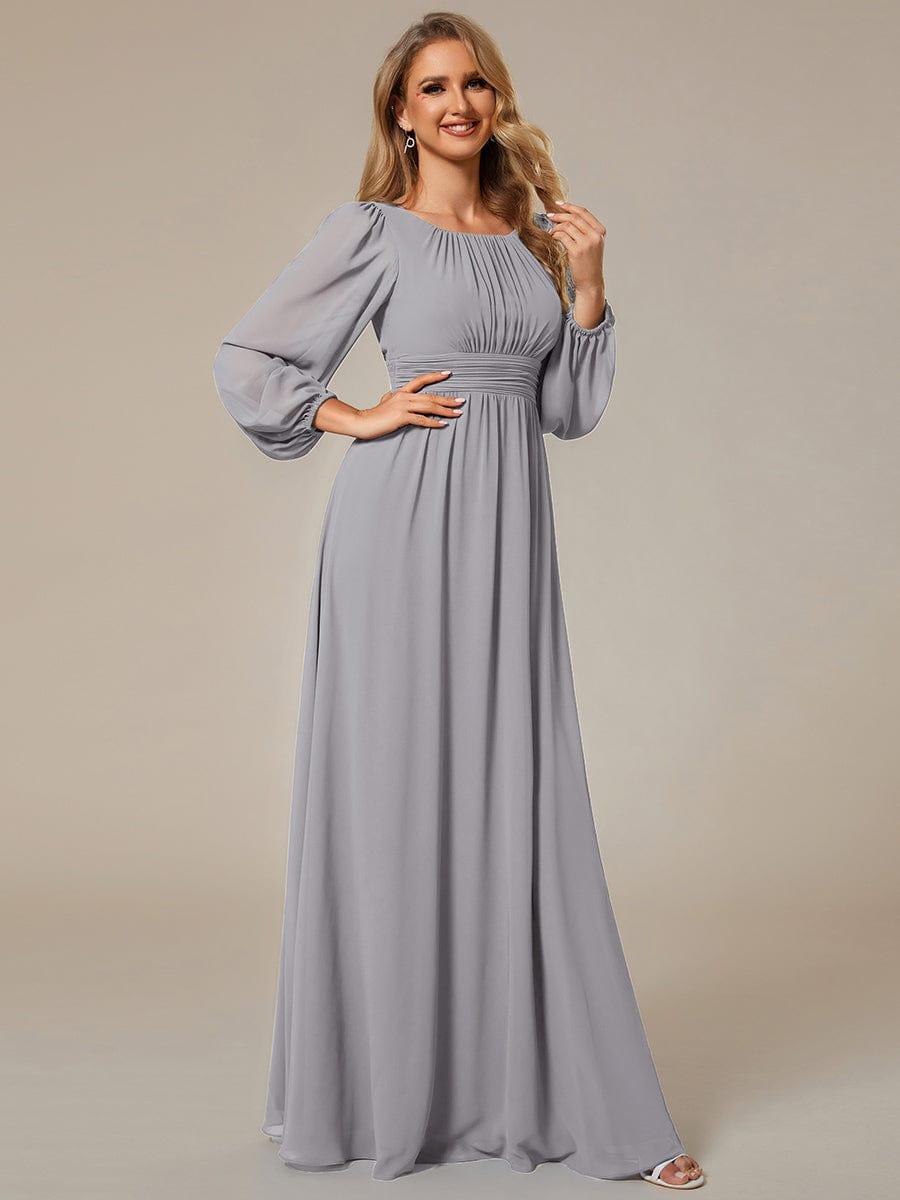 ever CELESTE|Chiffon Long Sleeve Floor Length Mother of The Bride Dress