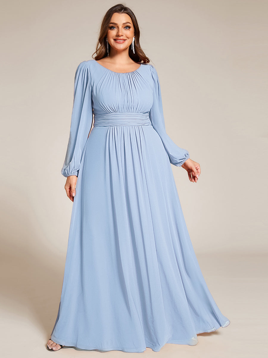 ever CELESTE|Chiffon Long Sleeve Floor Length Mother of The Bride Dress