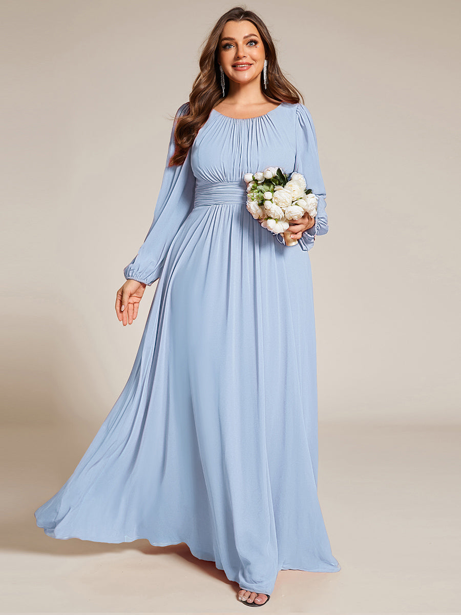 ever CELESTE|Chiffon Long Sleeve Floor Length Mother of The Bride Dress