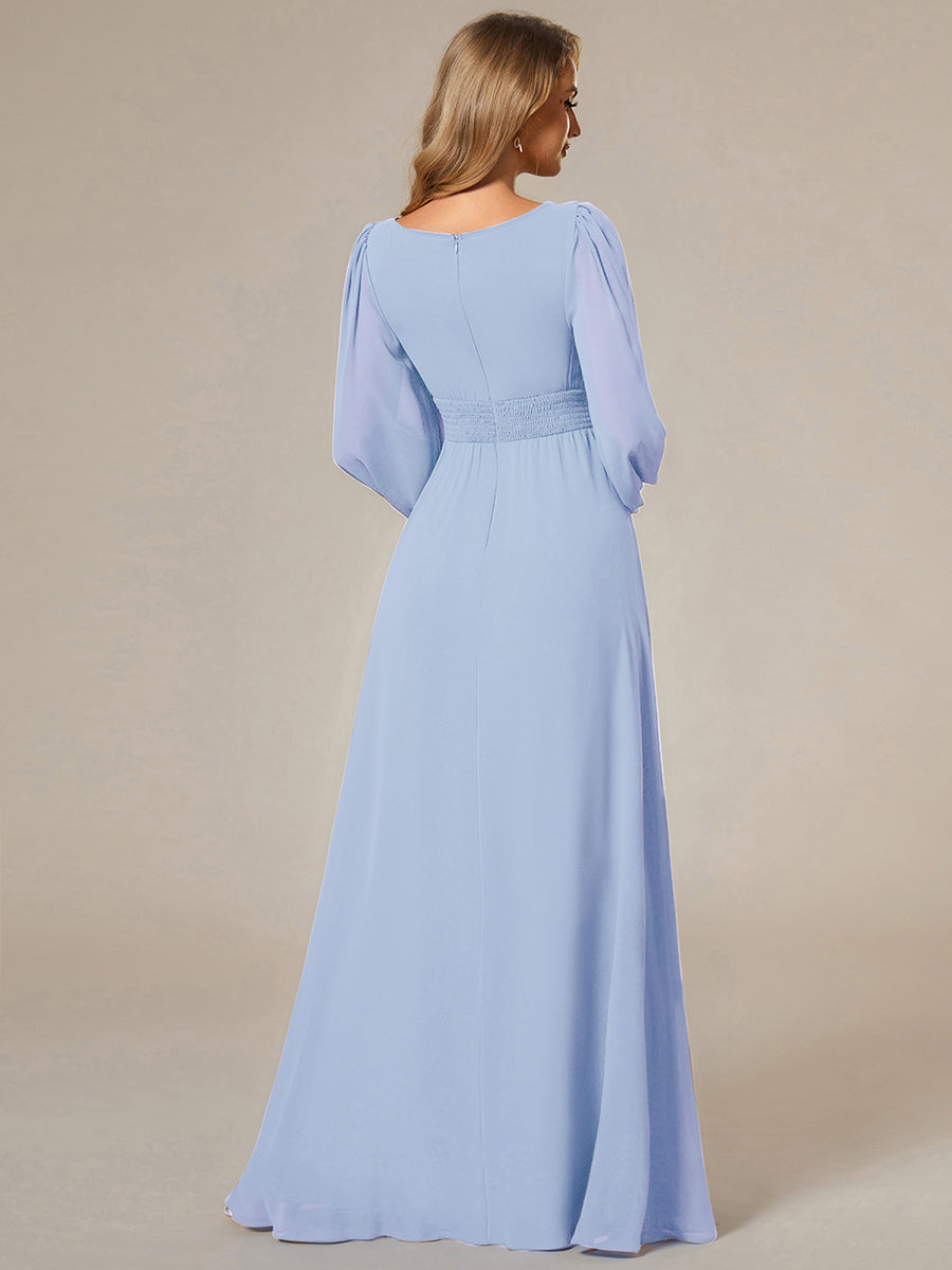 ever CELESTE|Chiffon Long Sleeve Floor Length Mother of The Bride Dress