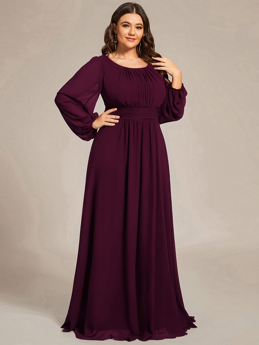 ever CELESTE|Chiffon Long Sleeve Floor Length Mother of The Bride Dress