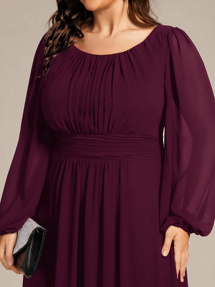 ever CELESTE|Chiffon Long Sleeve Floor Length Mother of The Bride Dress