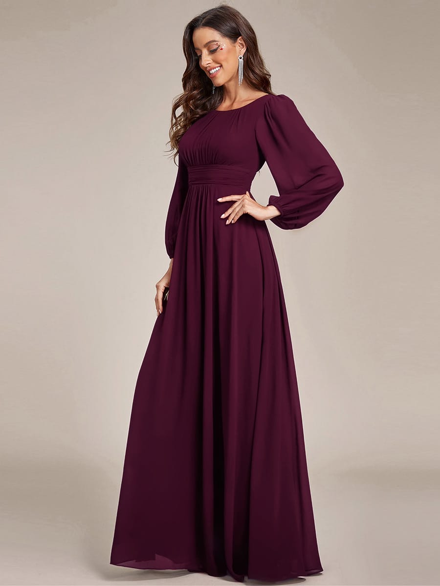 ever CELESTE|Chiffon Long Sleeve Floor Length Mother of The Bride Dress