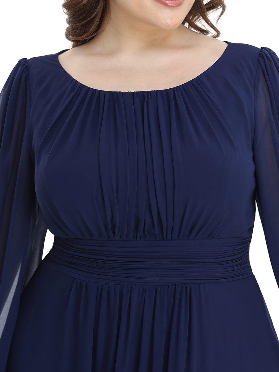ever CELESTE|Chiffon Long Sleeve Floor Length Mother of The Bride Dress