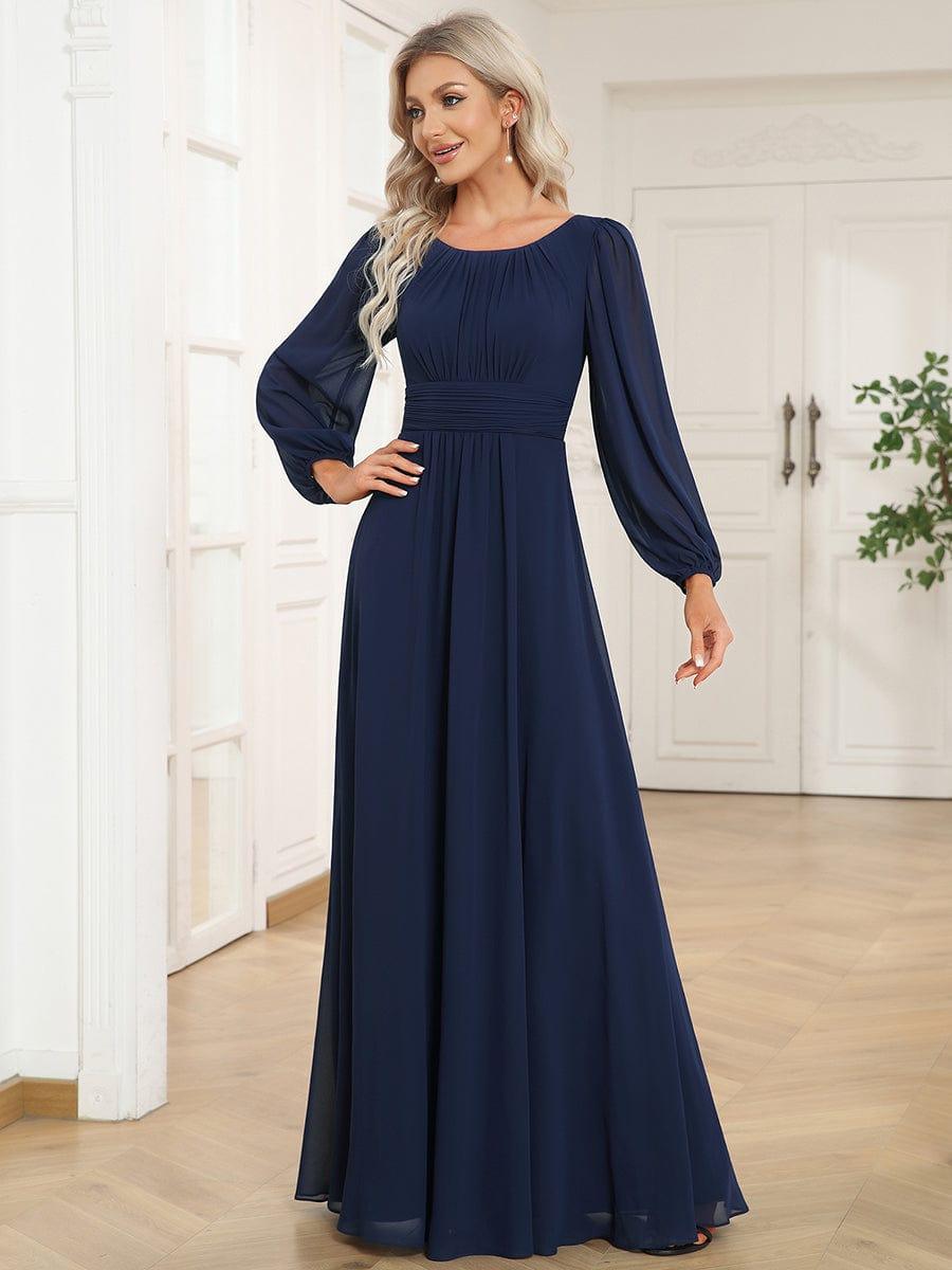 ever CELESTE|Chiffon Long Sleeve Floor Length Mother of The Bride Dress