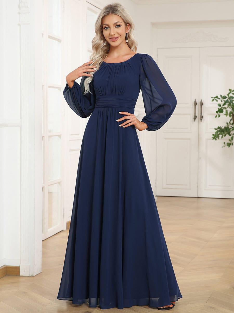 ever CELESTE|Chiffon Long Sleeve Floor Length Mother of The Bride Dress