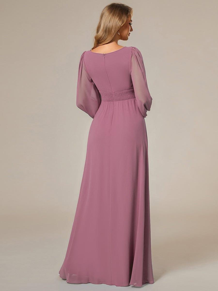 ever CELESTE|Chiffon Long Sleeve Floor Length Mother of The Bride Dress