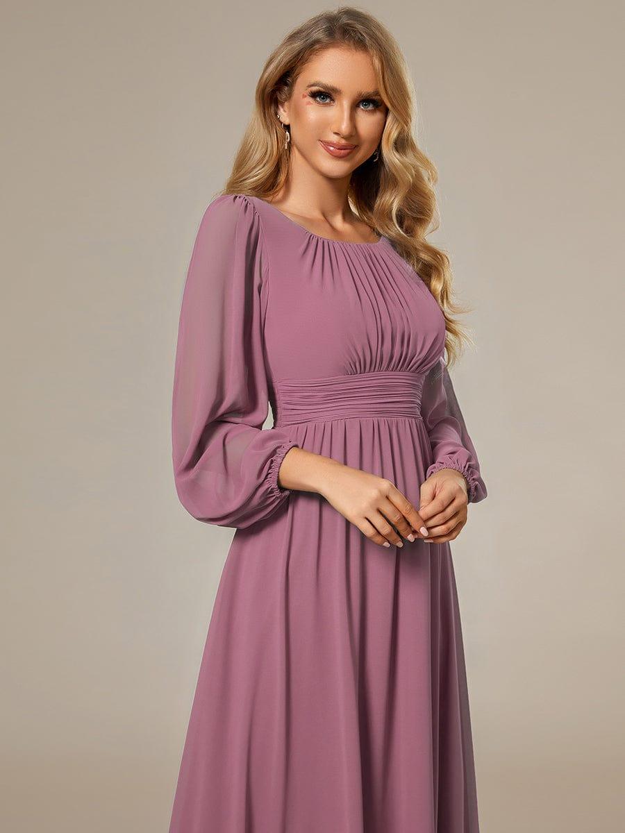 ever CELESTE|Chiffon Long Sleeve Floor Length Mother of The Bride Dress
