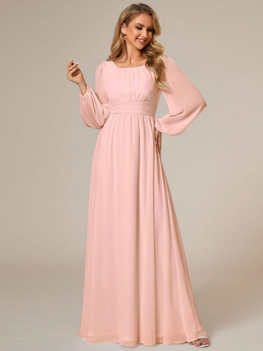 ever CELESTE|Chiffon Long Sleeve Floor Length Mother of The Bride Dress