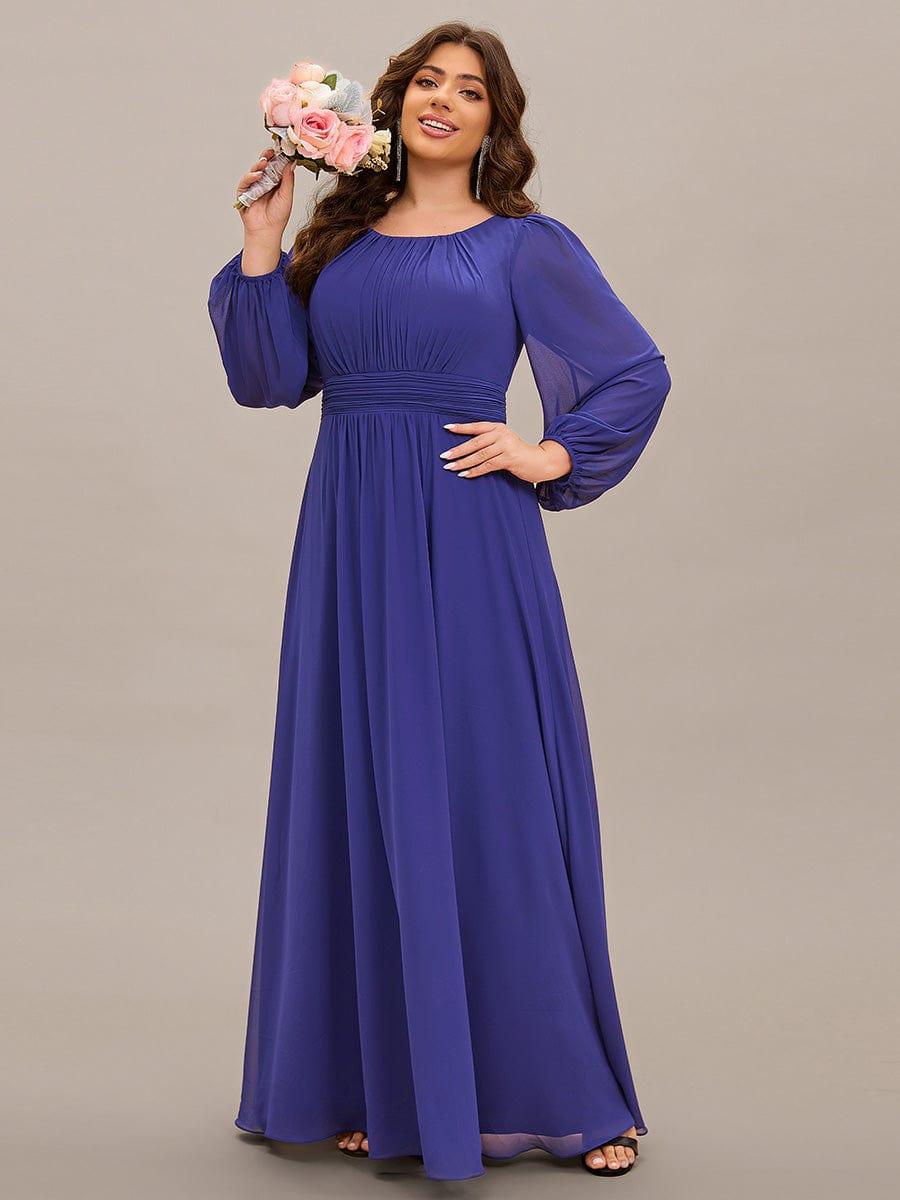 ever CELESTE|Chiffon Long Sleeve Floor Length Mother of The Bride Dress