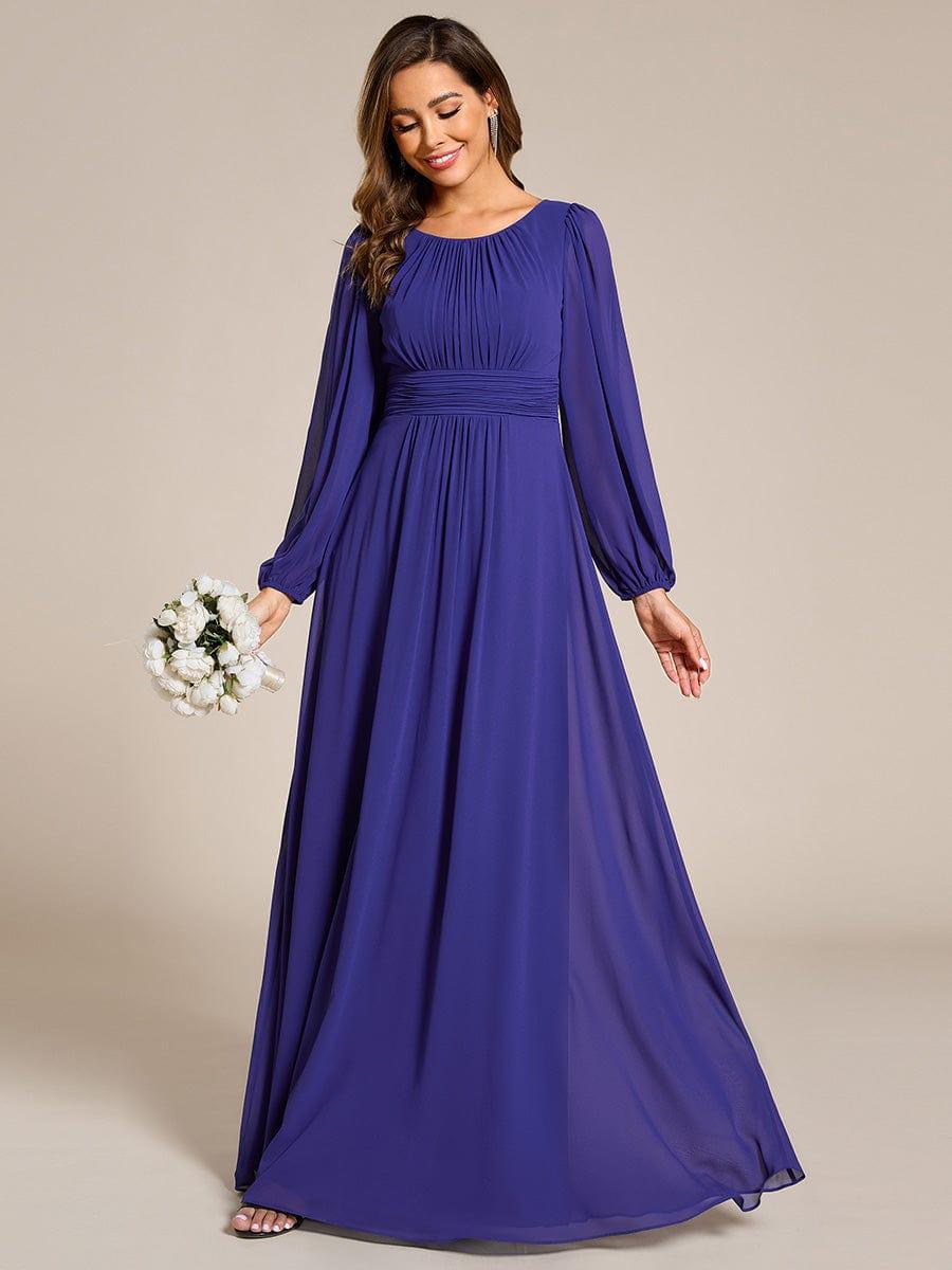 ever CELESTE|Chiffon Long Sleeve Floor Length Mother of The Bride Dress