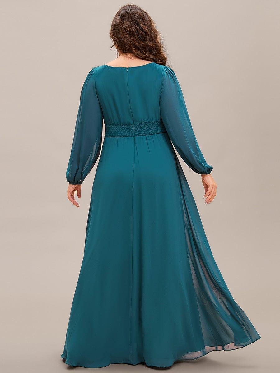 ever CELESTE|Chiffon Long Sleeve Floor Length Mother of The Bride Dress