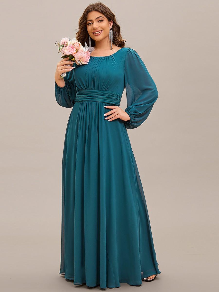ever CELESTE|Chiffon Long Sleeve Floor Length Mother of The Bride Dress
