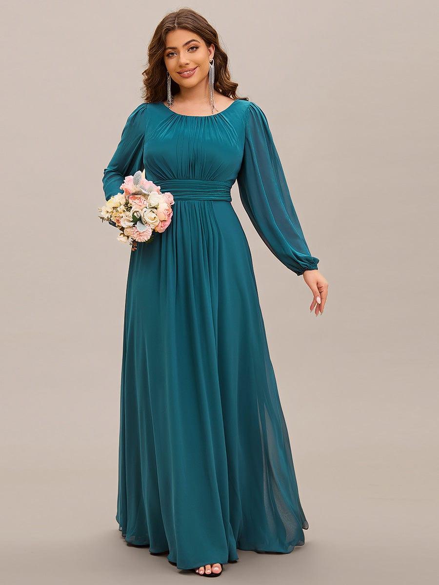 ever CELESTE|Chiffon Long Sleeve Floor Length Mother of The Bride Dress