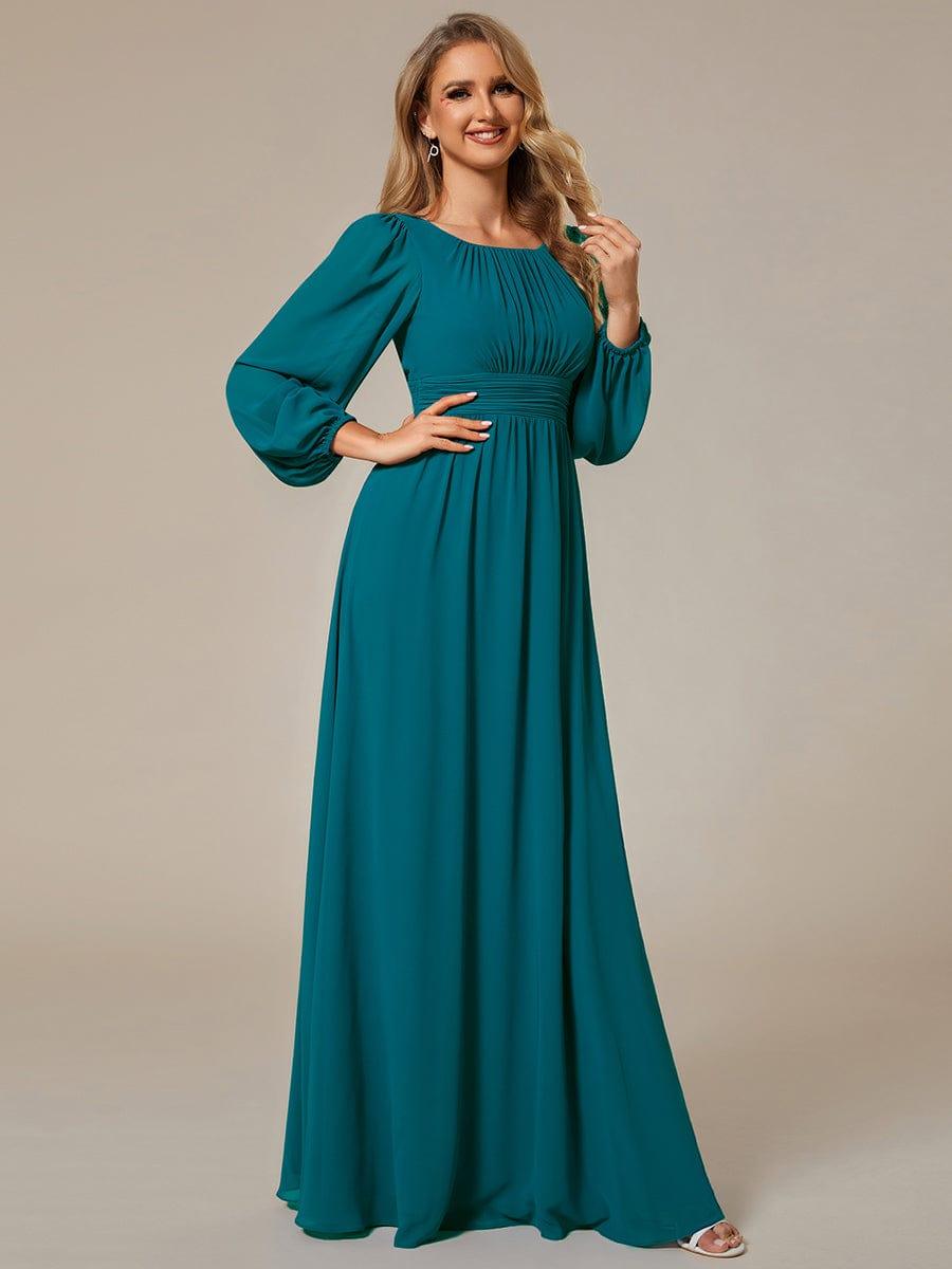 ever CELESTE|Chiffon Long Sleeve Floor Length Mother of The Bride Dress