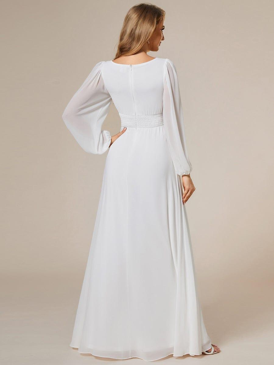 ever CELESTE|Chiffon Long Sleeve Floor Length Mother of The Bride Dress