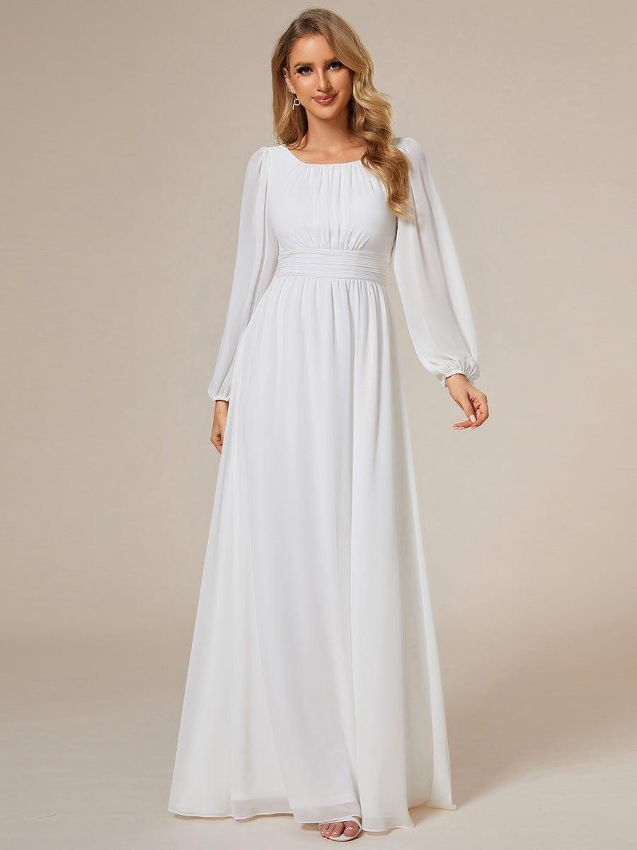 ever CELESTE|Chiffon Long Sleeve Floor Length Mother of The Bride Dress