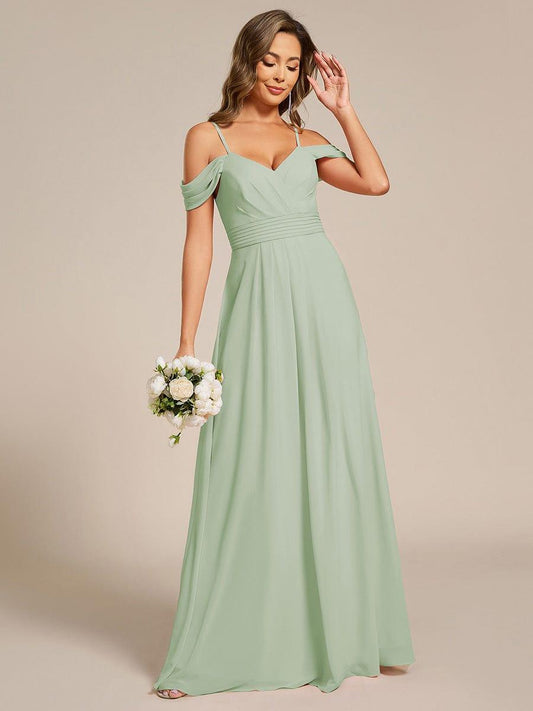 ever LIANNE|Multiway A-Line Off the Shoulder Chiffon Maxi Bridesmaid Dress