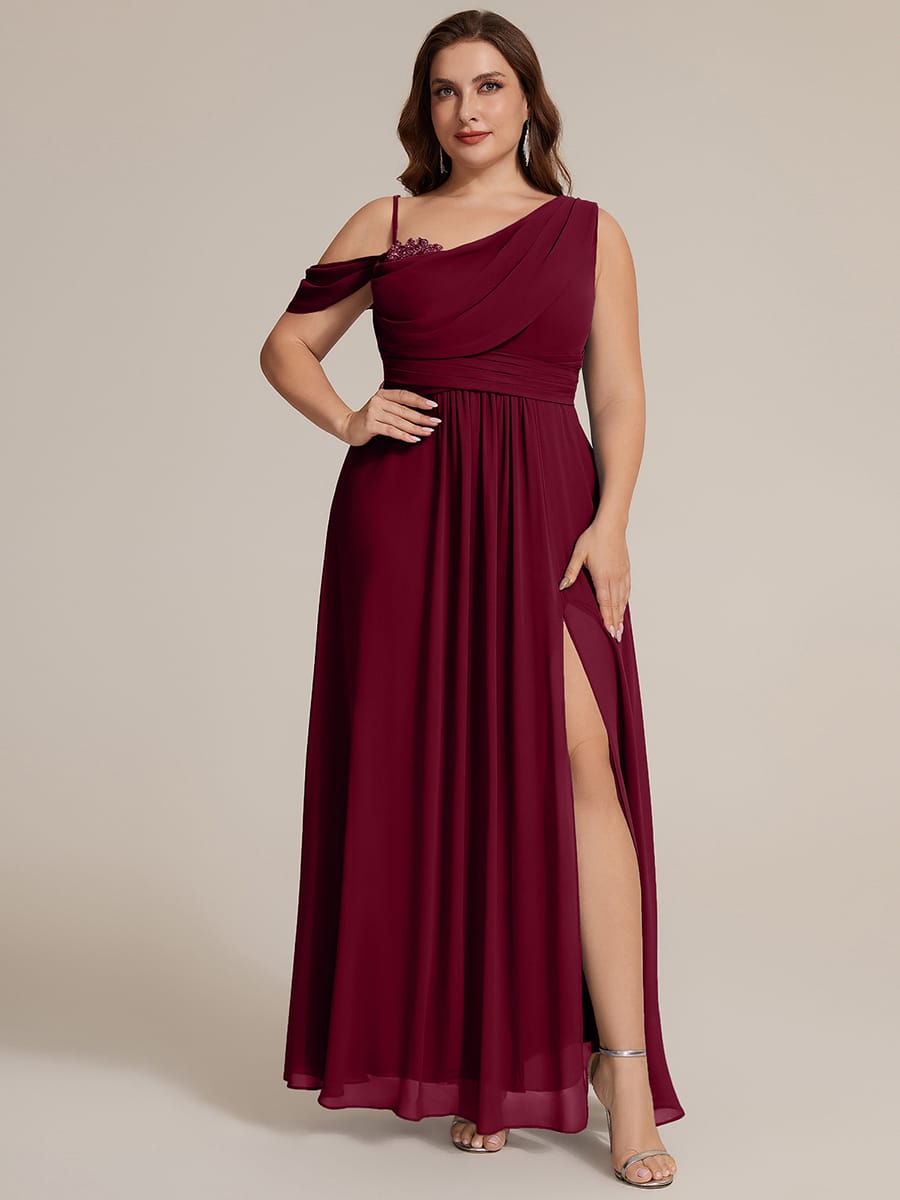 Thigh-High Slit Chiffon Sleeveless Dress