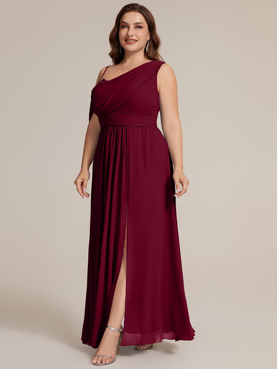 Thigh-High Slit Chiffon Sleeveless Dress