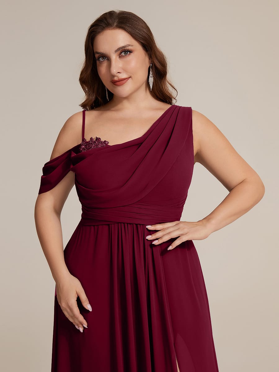 Thigh-High Slit Chiffon Sleeveless Dress