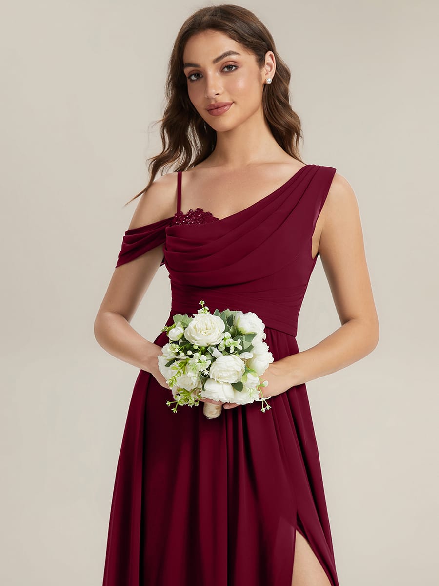 Thigh-High Slit Chiffon Sleeveless Dress