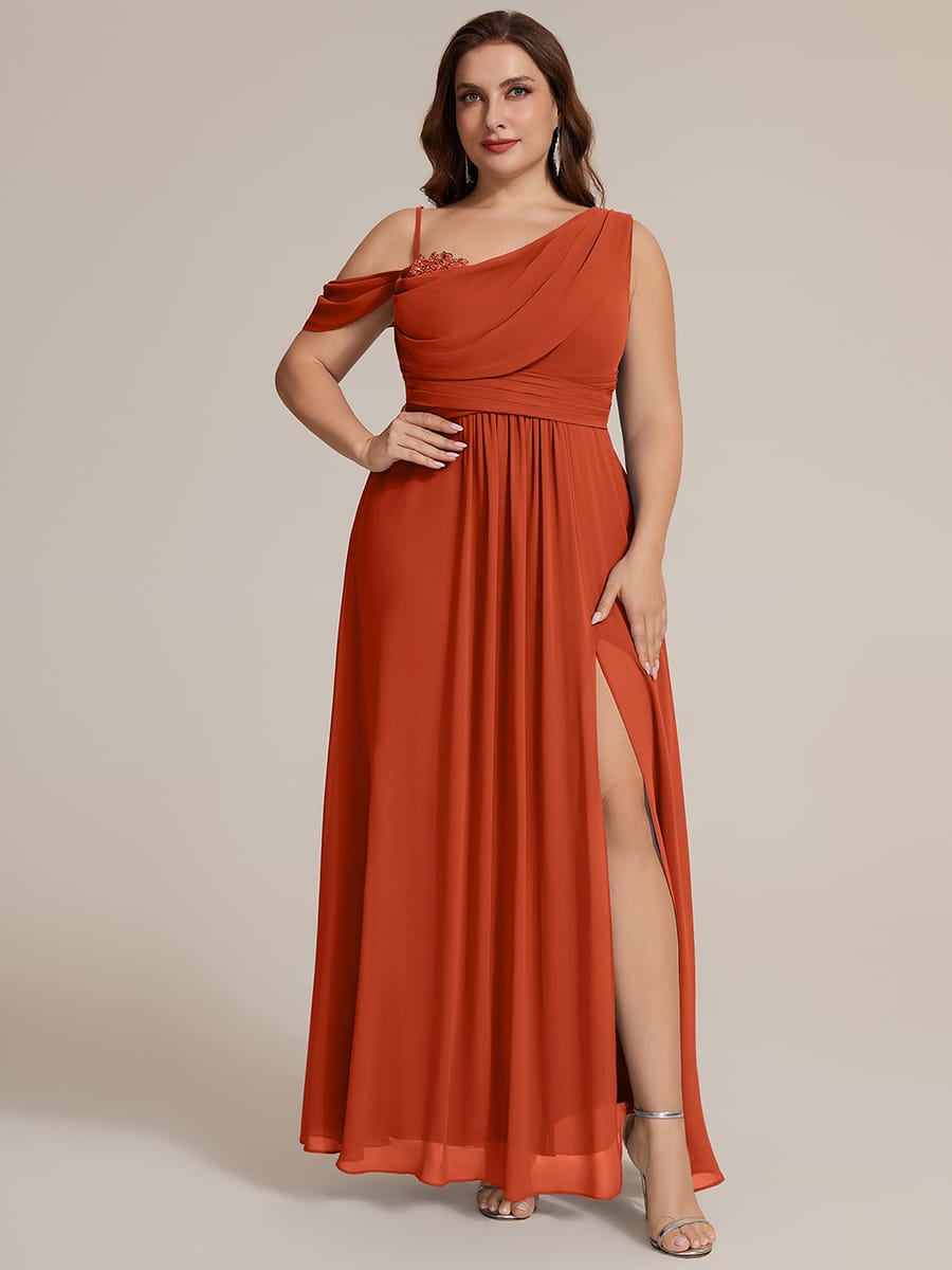 Thigh-High Slit Chiffon Sleeveless Dress