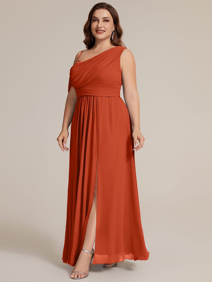 Thigh-High Slit Chiffon Sleeveless Dress