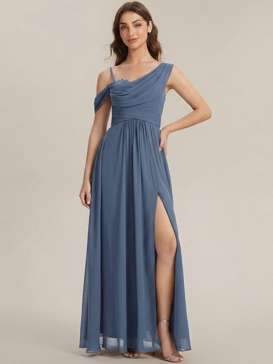 Thigh-High Slit Chiffon Sleeveless Dress