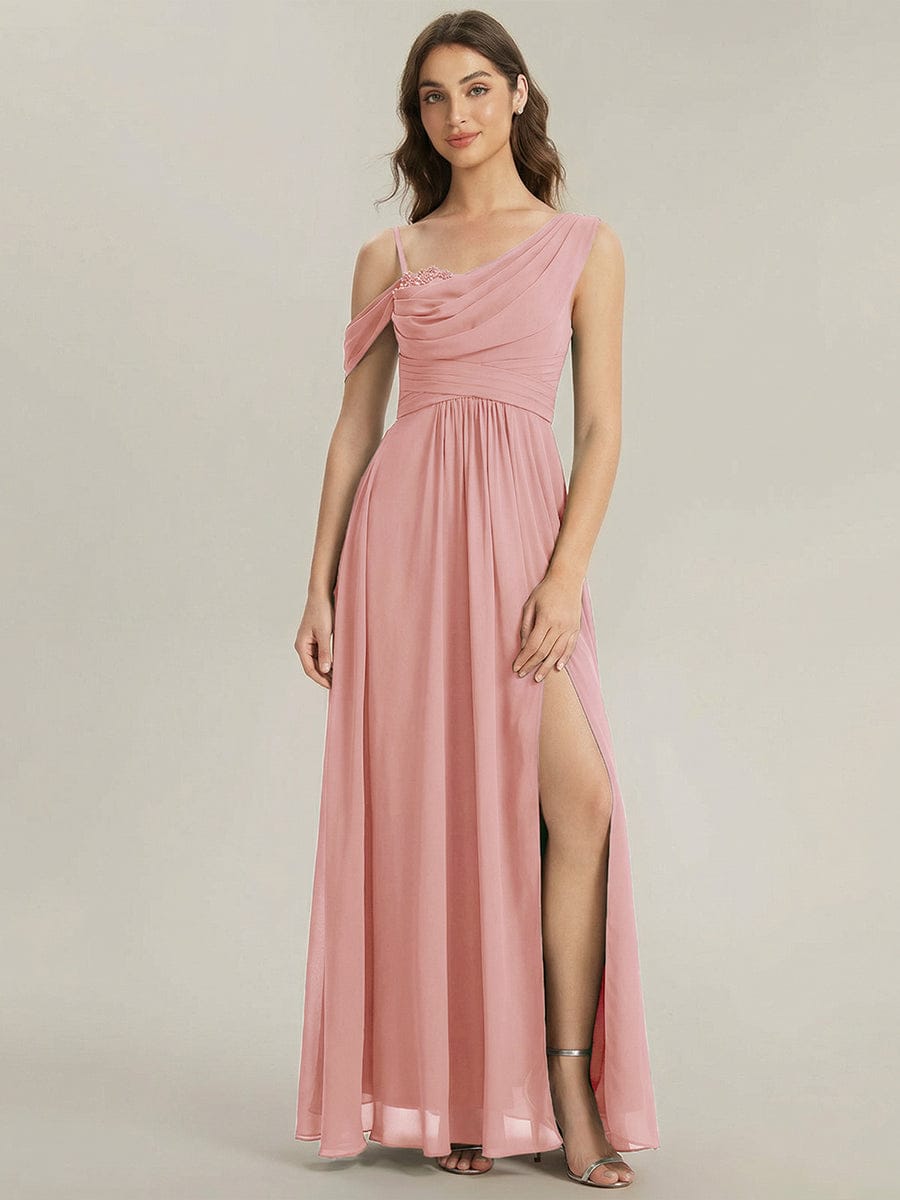 Thigh-High Slit Chiffon Sleeveless Dress