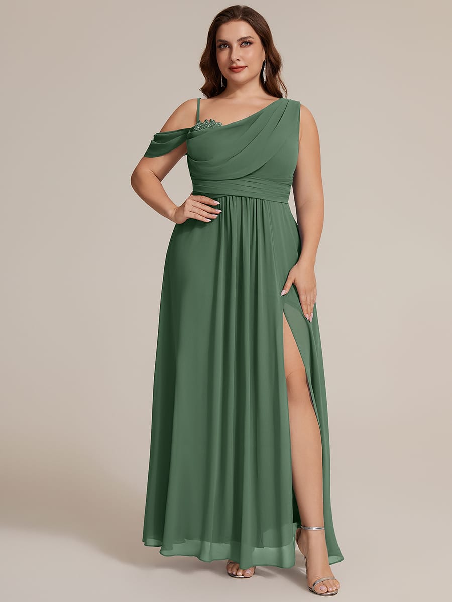 Thigh-High Slit Chiffon Sleeveless Dress