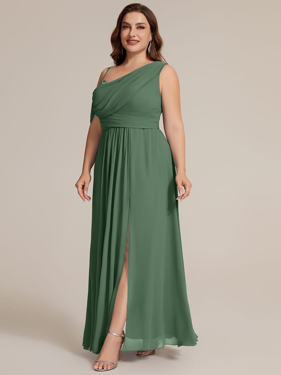 Thigh-High Slit Chiffon Sleeveless Dress