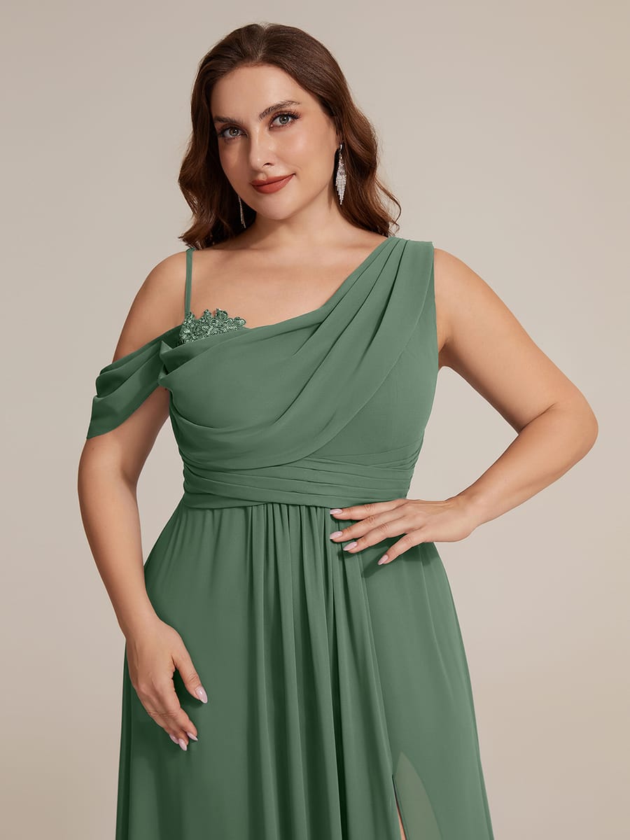 Thigh-High Slit Chiffon Sleeveless Dress