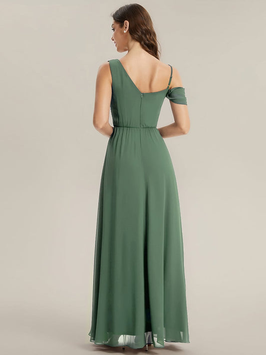 Thigh-High Slit Chiffon Sleeveless Dress