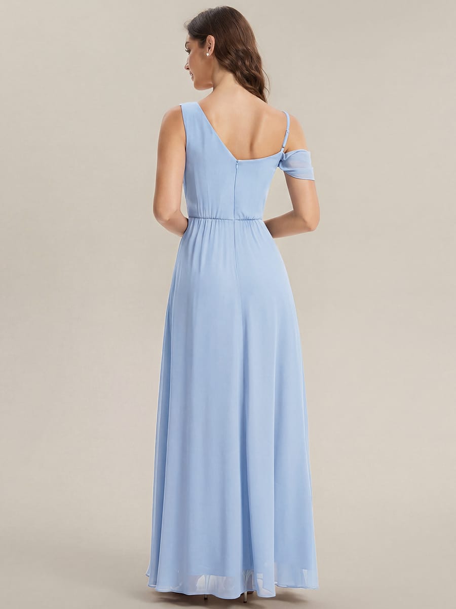 Thigh-High Slit Chiffon Sleeveless Dress