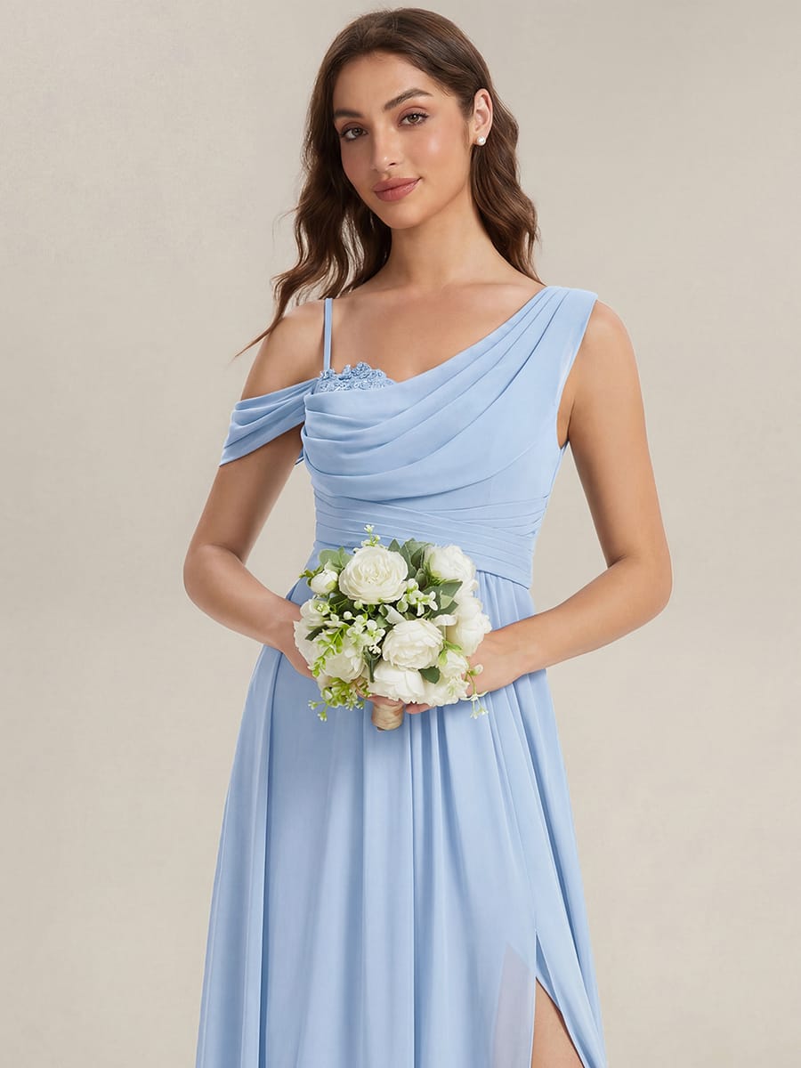 Thigh-High Slit Chiffon Sleeveless Dress