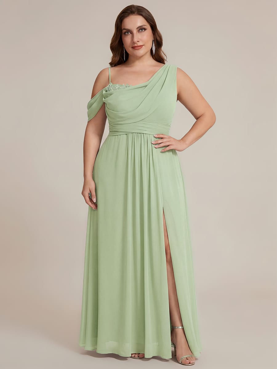 Thigh-High Slit Chiffon Sleeveless Dress