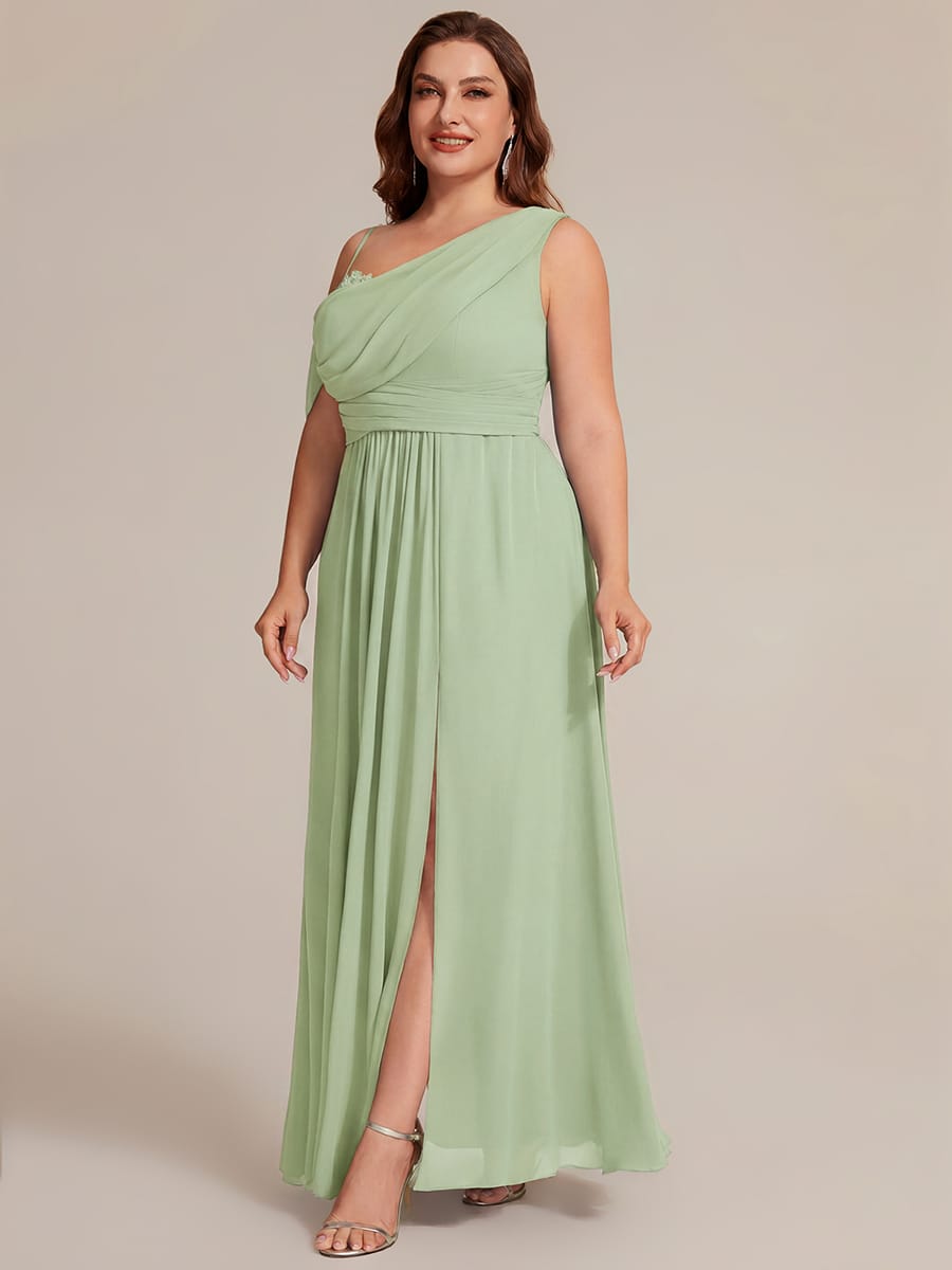 Thigh-High Slit Chiffon Sleeveless Dress
