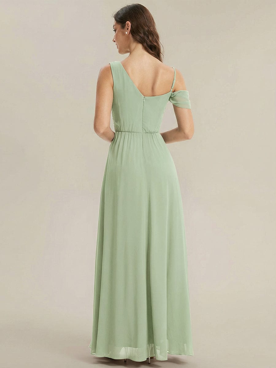 Thigh-High Slit Chiffon Sleeveless Dress