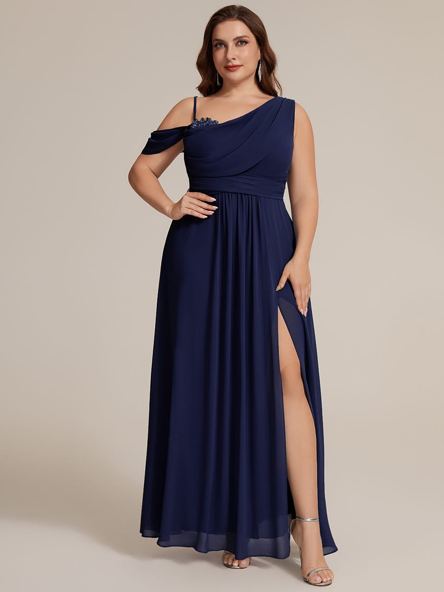 Thigh-High Slit Chiffon Sleeveless Dress
