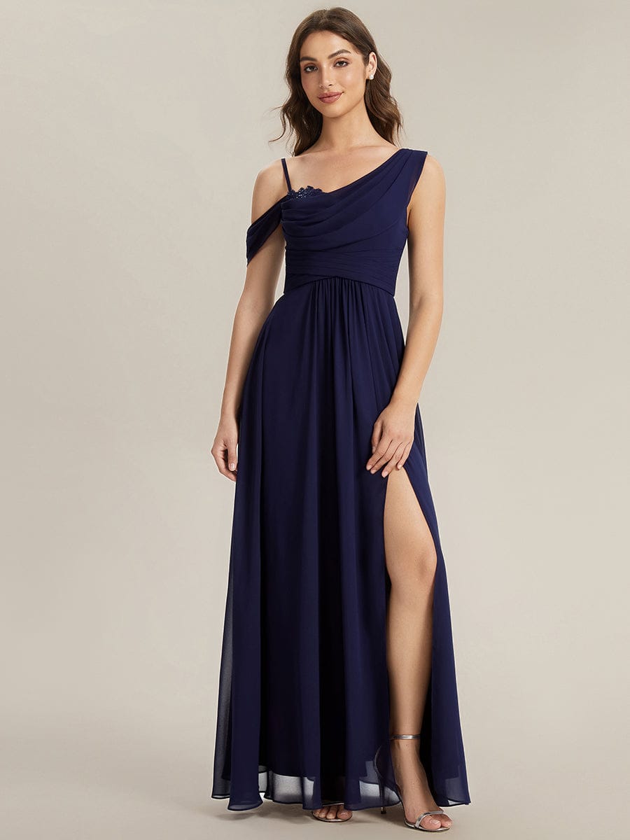 Thigh-High Slit Chiffon Sleeveless Dress