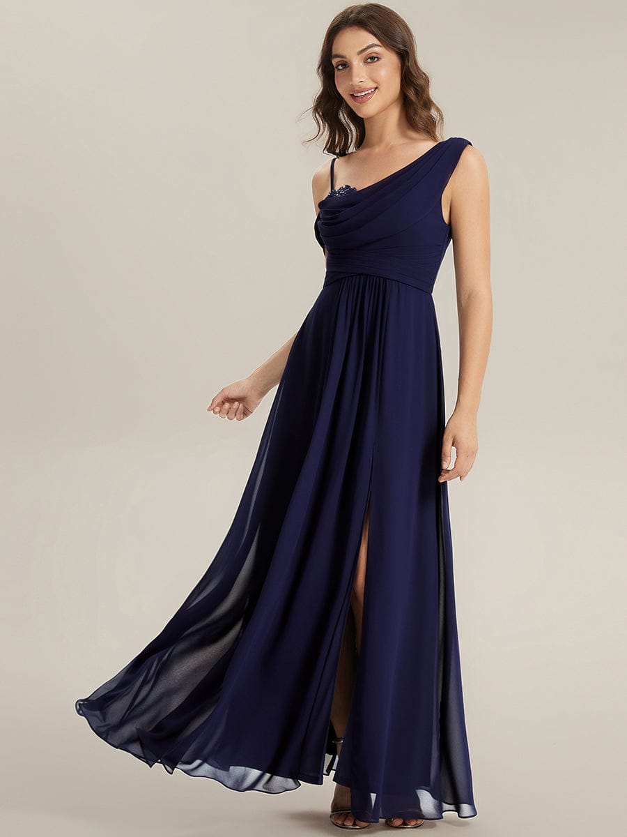 Thigh-High Slit Chiffon Sleeveless Dress