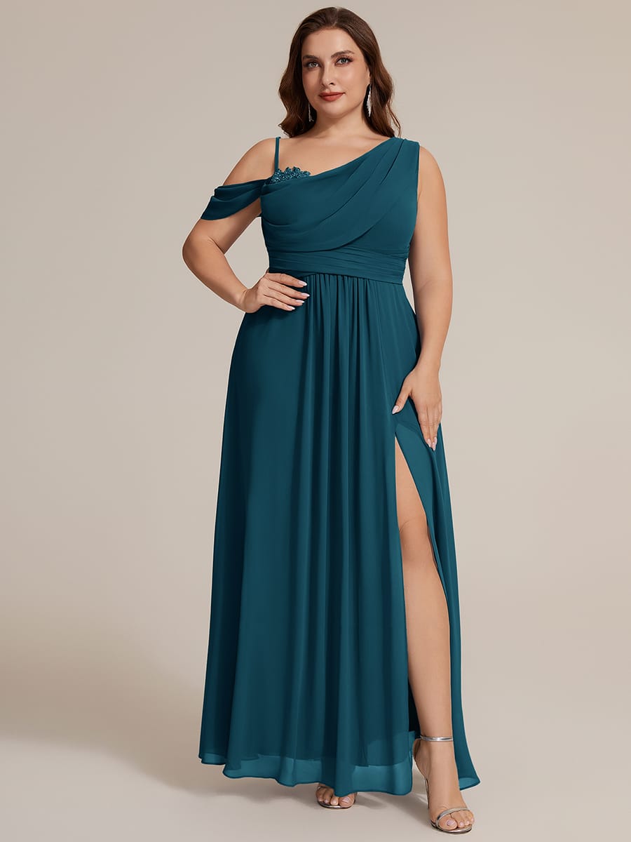 Thigh-High Slit Chiffon Sleeveless Dress