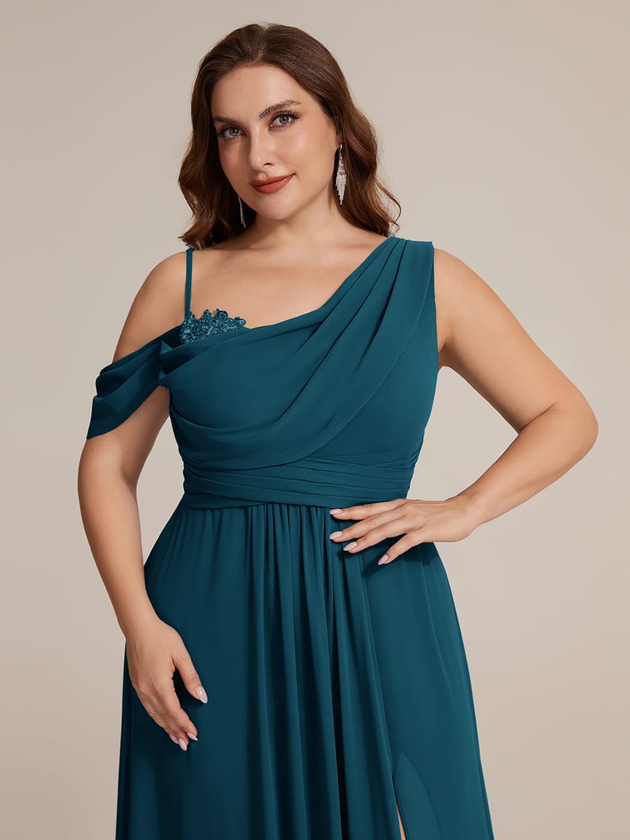 Thigh-High Slit Chiffon Sleeveless Dress